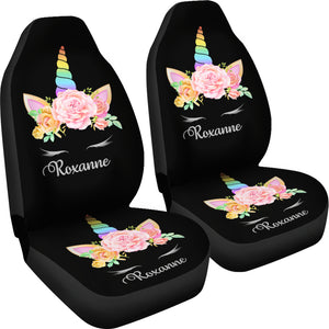 Roxanne - Personalized Unicorn Car Seat Covers