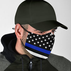Thin Blue Line Face Mask with Filters