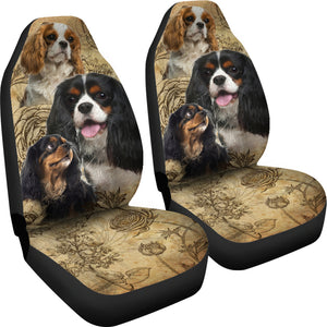 Cavalier King Charles Spaniel Dog Car Seat Covers (Set of 2)
