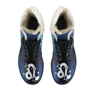 Leo Horoscope Zodiac Star Sign Faux Fur Leather Boots Christmas Birthday Gift