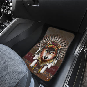 Native American - Wolf - Universal Front and Back Car Mats Gift (Set of 2 or 4)