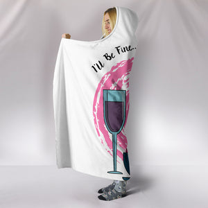 Wine Lover - Cozy Warm Hooded Sherpa And Microfiber Blanket With Hood