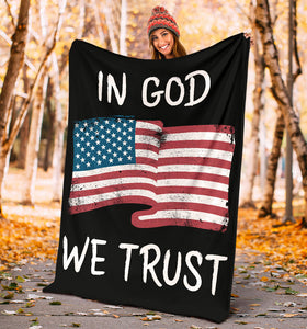 US Independence Day - American Holiday "In God We Trust" Blanket