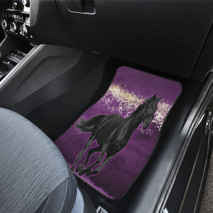 Horse Pink Night Car Floor Mats (Set of 2)