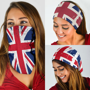 Grunge Union Jacks (Black, White, Grey) - Bandana 3 Pack - Mask