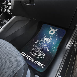 Personalized Taurus Horoscope Zodiac Front And Back Car Mats (Set Of 4)