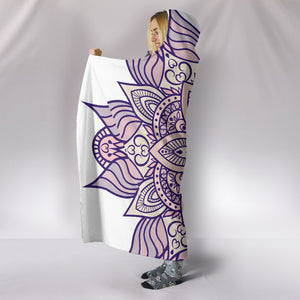 HandCrafted Lotus Mandala Hooded Blanket