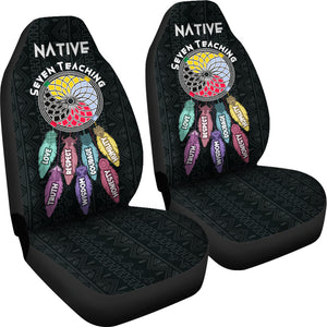 Native Seven Teaching Car Seat Covers Set of 2 Protection Decoration