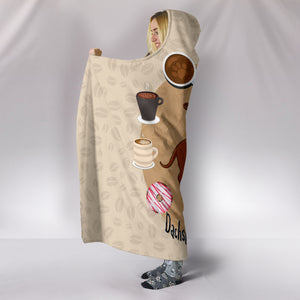Dachshund Lovers Coffee Club Hooded Blanket for Lovers of Dachshunds