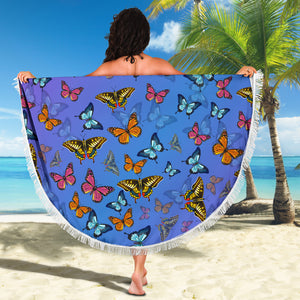 Colorful Butterflies Beach Blanket - Freedom Look