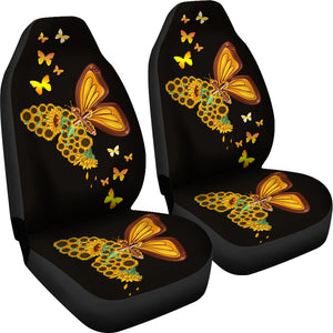 Sunflower Christianity Religion Car Seat Covers Pair of 2 Protection Decoration