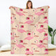 Blanket-Floral and flamingo 8200