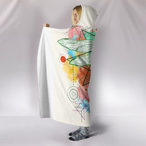 Mystical Symbols Dragonfly Hooded Blanket