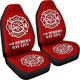 Firefighter USA Fire Department Red Car Seat Covers (Set of 2)