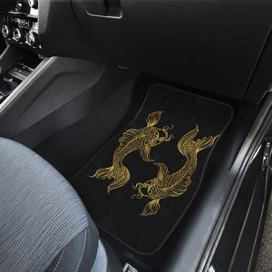 Golden Pisces Zodiac Front Car Mats (Set Of 2) - Freedom Look