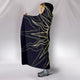 Bohemian Hand Drawn Sun and Moon Hooded Blanket