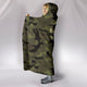 Camo Skull Camouflage Hooded Sherpa And Microfiber Blanket With Hood