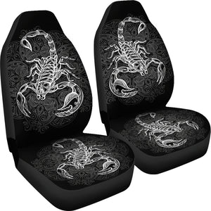 Scorpion Car Seat Cover - White Edition
