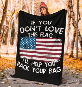US Happy Independence Day - Loving American Country Funny Saying Blanket