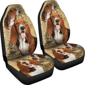 Basset Hound Dog Car Seat Covers (Set of 2)