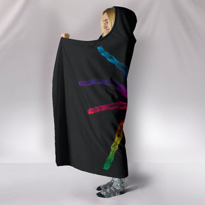 Tarantula Cozy Warm Hooded Sherpa And Microfiber Blanket With Hood