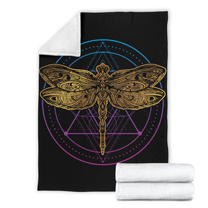 Circle Dragonflies Premium Blanket For Youth And Adults