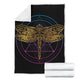 Circle Dragonflies Premium Blanket For Youth And Adults
