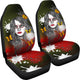 Sugar Skull Butterfly - Set of 2 Universal Front Car Seat Covers Protection