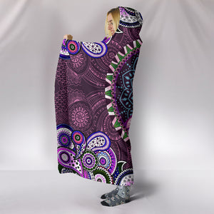 Purple Peace Mandala - Cozy Warm Hooded Blanket
