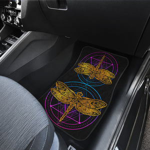 Dragonfly Front And Back Car Mats, Dragonflies Car Floor Mats (Set Of 4) - Freedom Look
