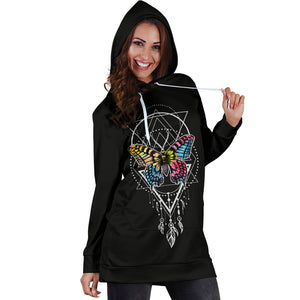 Feather Butterfly Hoodie Dress - Freedom Look