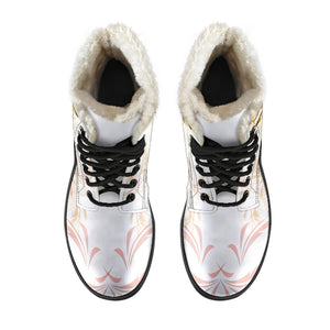 Multiple Butterflies Butterfly Faux Fur Leather Boots