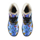 Colorful Butterflies Women's Faux Fur Leather Boots - Freedom Look