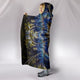 Fractal Mandala Warm Cozy Hooded Sherpa And Microfiber Blanket With Hood