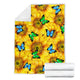 Sunflowers & Butterflies Premium Blanket For Youth And Adults