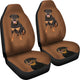 Brown Background Rottweiler Car Seat Cover