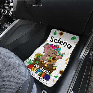Autism Awareness Personalized Shark - Universal Front Car Mats Gift (Set Of 2)