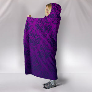 Purple Paisley Hooded Blanket