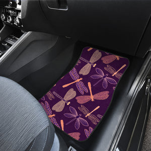 Dragonfly Violet Front And Back Car Mats (Set Of 4) - Freedom Look