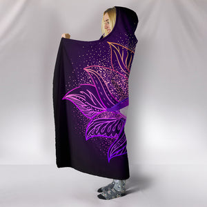 All Seeing Mandala - Cozy Warm Hooded Sherpa And Microfiber Blanket With Hood