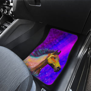 Watercolor Purple Horse - Universal Front and Back Car Mats Gift (Set Of 2)