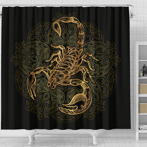 Golden Scorpion Shower Curtain - Freedom Look