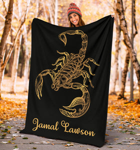 Jamal Lawson - Personalized Scorpio Blanket