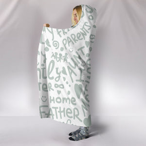 Family Mother Father Mom Dad Papa Grandma Grandpa Hooded Blanket