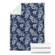 Blue Floral Pattern Blanket