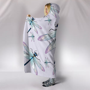 Mystical Dragonfly Hooded Blanket