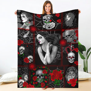Skull Sugar Premium Blanket Blanket For Children & Adults
