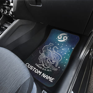 Personalized Cancer Horoscope Zodiac Front And Back Car Mats (Set Of 4)