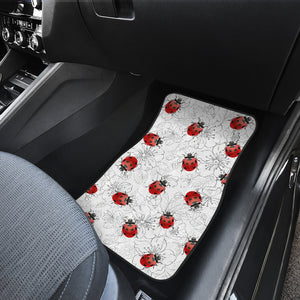 Ladybug & Flowers Front And Back Car Mats (Set Of 4) - Freedom Look