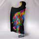 Wooly Mammoth Cozy Warm Hooded Sherpa And Microfiber Blanket With Hood